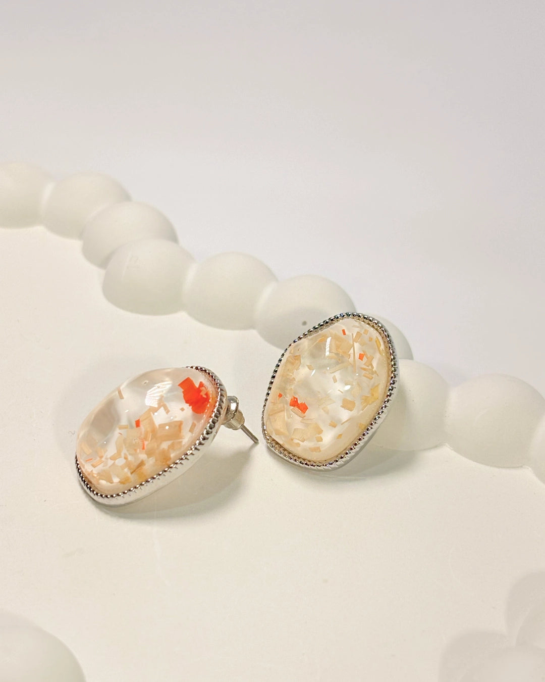 Peach Shimmer Studs