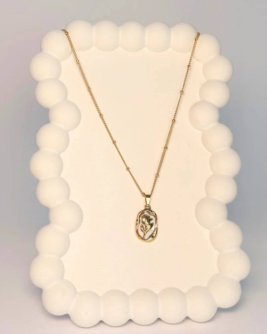 White Rose Necklace