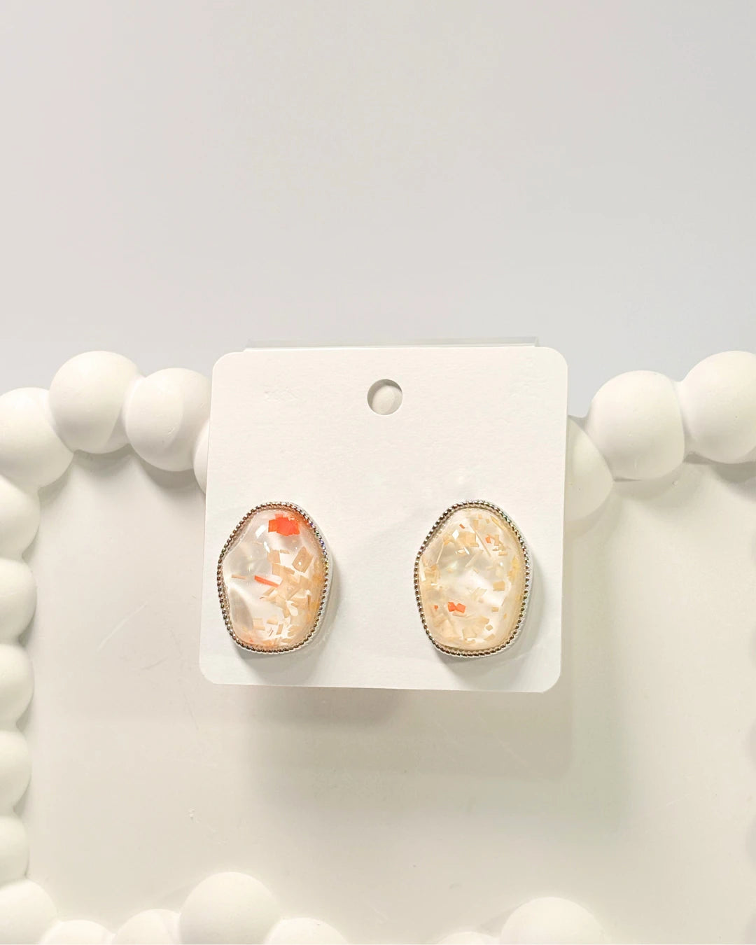 Peach Shimmer Studs