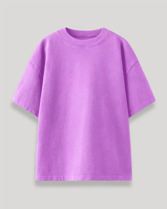 Lilac Plain Oversized T-Shirt
