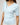 Sky Blue V-Neck Ribbed Top