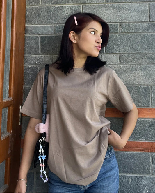 Camel Plain T-Shirt