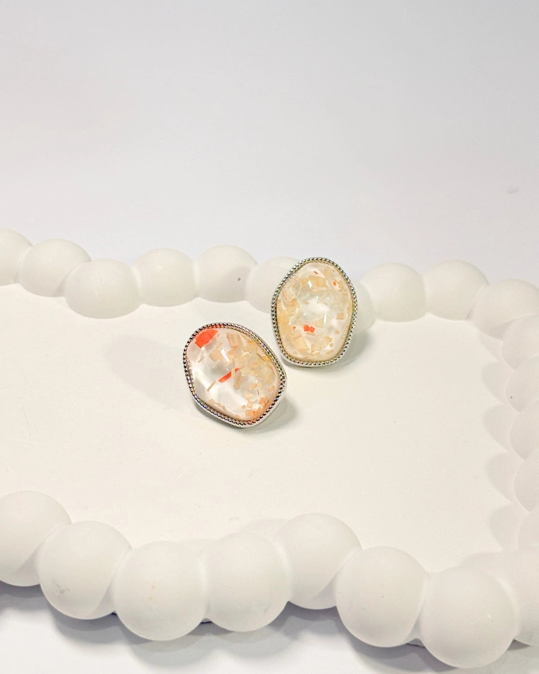 Peach Shimmer Studs