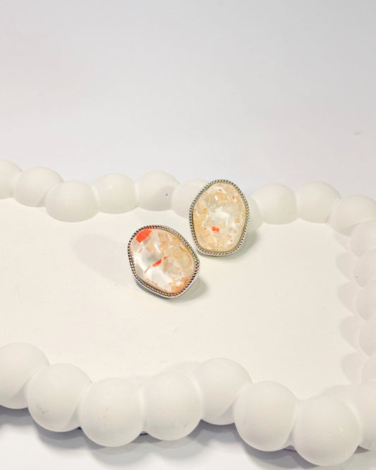 Peach Shimmer Studs