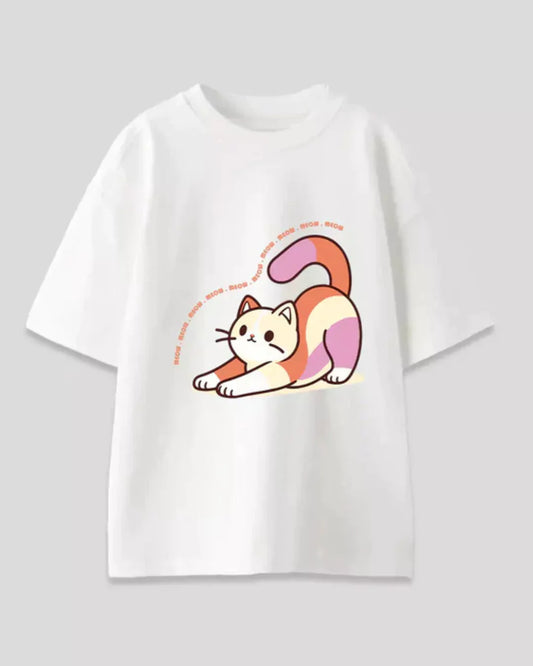 Meow Mantra Oversized T-Shirt