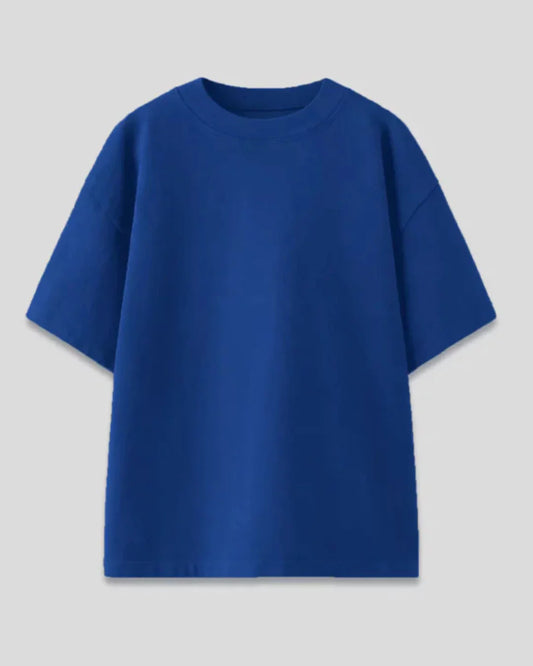 Royal Blue Plain Oversized T-Shirt