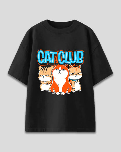 Cat Club Oversized T-Shirt