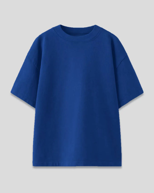 Royal Blue Plain Oversized T-Shirt