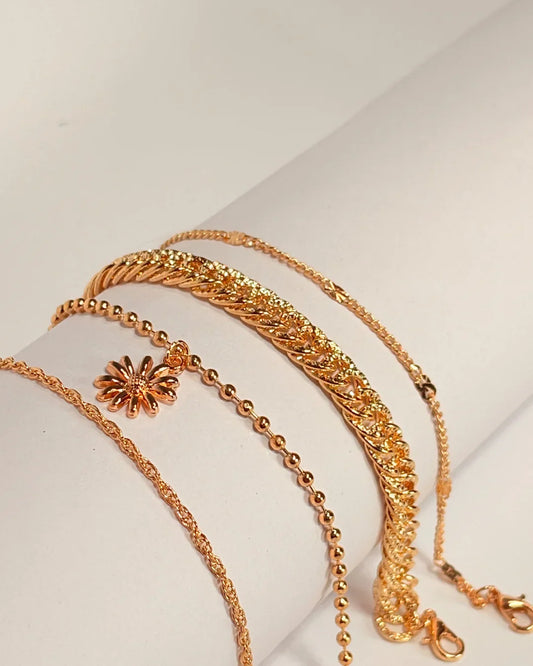 Sunflower 4 Stack Bracelet