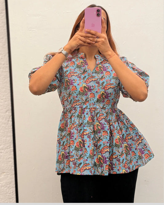 Blue Haze Cotton Top
