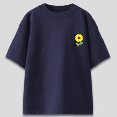 Navy Sunflower Oversized T-Shirt