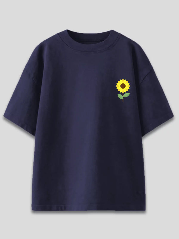 Navy Sunflower Oversized T-Shirt