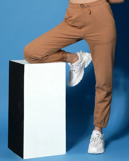 Brown Zip Joggers