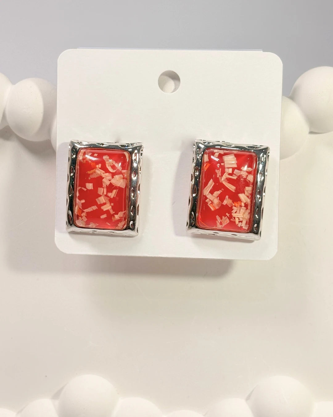 Red Box Flakes Studs