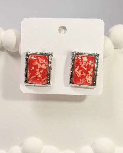 Red Box Flakes Studs