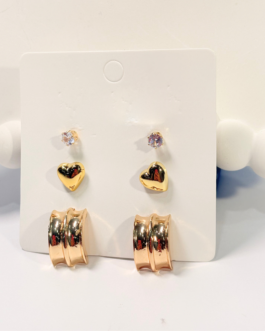 Golden Trio Earrings