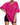 Joy Hot Pink V-Neck Oversized T-Shirt
