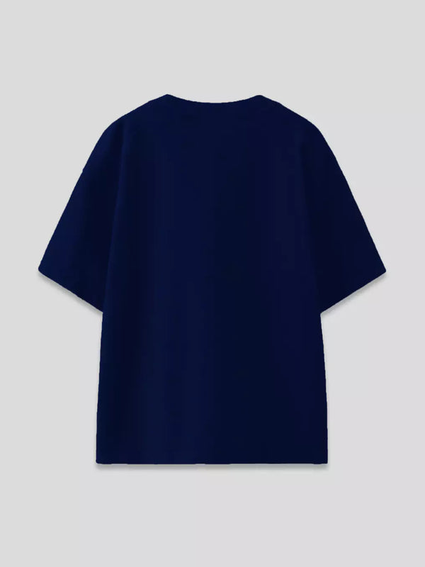 Navy Sunflower Oversized T-Shirt